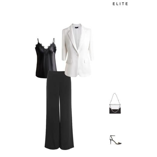 COLLECTION麻缎贴边舒适直筒裤 2004002 商品图3