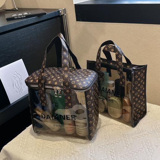 【“包”容万物，无所畏惧】半透明手包旅行，化妆包大容量；防水收纳，高颜值洗漱包，优雅又大方的高颜值化妆包，伴你旅行，便捷收纳，不错过时尚气息！ 商品图2