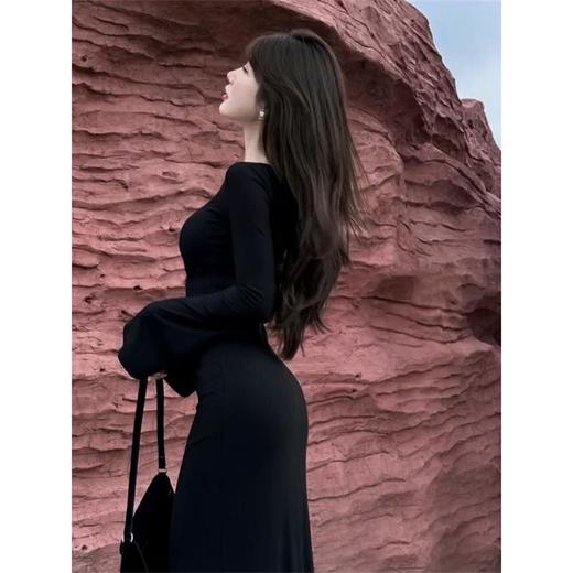 【步步生莲！美拉德设计感鱼尾裙】气质显瘦，性感修身，百搭配色，简约优雅，性感迷人！包臀长袖长款连衣裙 商品图6