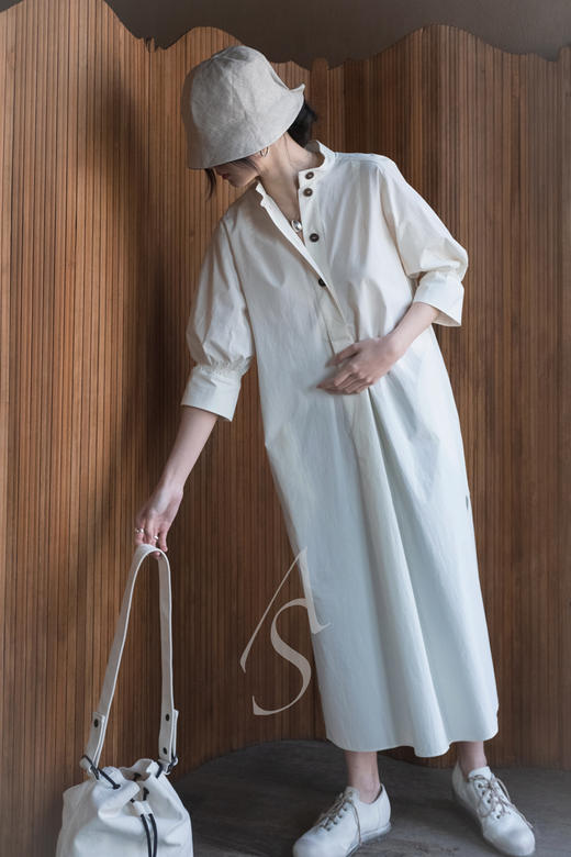 Kreuzzz  黑色双面CHIBI JR.圆顶亚麻钟型帽 商品图10