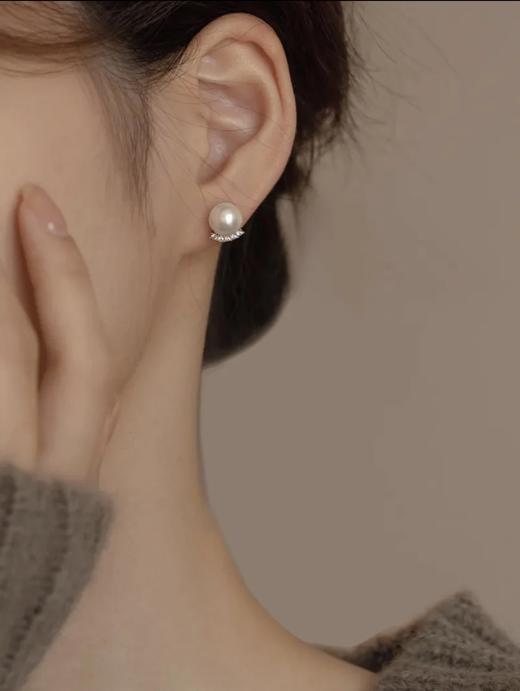 超美！！精致锆石珍珠高级感耳钉 商品图5