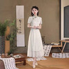 气质蕾丝修身日常，长款奥黛旗袍XL-24103 商品缩略图0