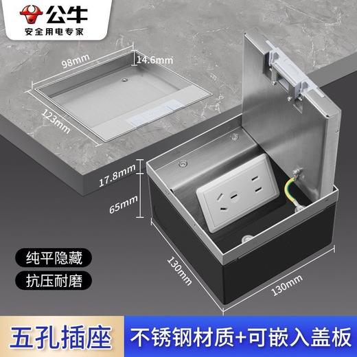公牛 隐藏式不锈钢地插 商品图0