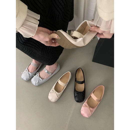 SUTUS/法式绸缎《芭蕾舞鞋》丨软底银色单鞋 穿搭小心机~ 商品图7