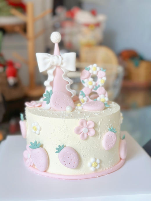 送给小公主的生日蛋糕，翻糖全部可食用装饰，请提前3天以上预定哦 商品图7