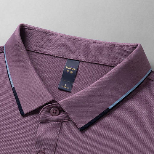 【含桑蚕丝】罗蒙男士夏季商务休闲男polo衫舒适男士t恤短袖polo衫 商品图5