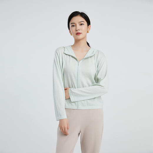 DWCC4215AN 山羊绒 东黎羊绒 女士精仿针织休闲时尚纯色连帽衫 商品图6