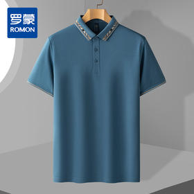 【撞色领】罗蒙男士提孔双面领polo衫男短袖男夏季薄款速干t恤男短袖