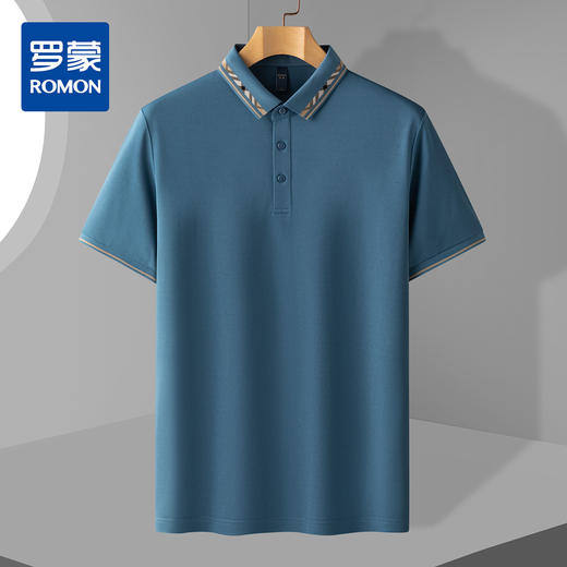 【撞色领】罗蒙男士提孔双面领polo衫男短袖男夏季薄款速干t恤男短袖 商品图0