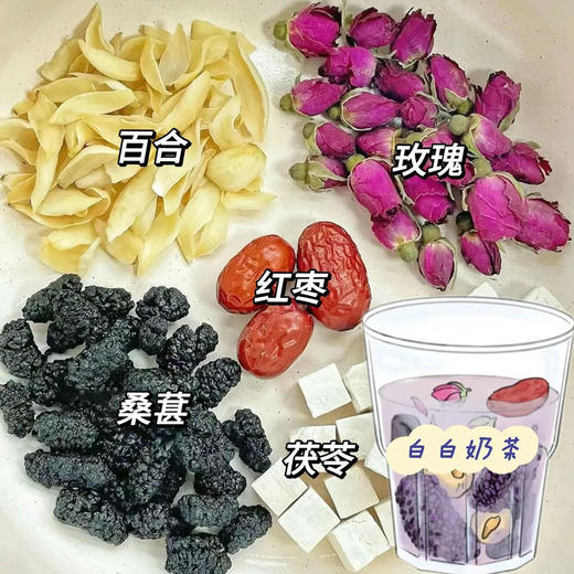 【不是买不起奶茶，而是中药奶茶更有性价比】更适合中国宝贝的奶茶，组合茶五黑茶菊花决明子茶红豆薏米桑葚玫瑰茯苓养生茶包QQ 商品图4