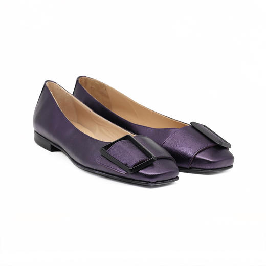 #限时特价#西班牙原产优雅舒适女款船鞋5721珠光紫 商品图7