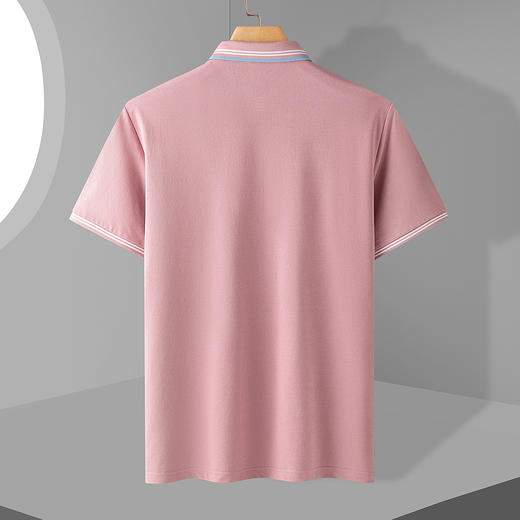 【含桑蚕丝】罗蒙男士夏季商务休闲男polo衫百搭男士t恤短袖polo衫 商品图4