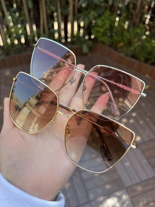 323-4 圆正渠道货 BB 24新 时尚猫眼 超轻大框 渐变浅片 太阳镜 素颜墨镜 商品图0