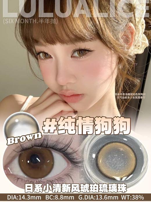 LuluAlice（LuluAilice） 美瞳半年抛 纯情狗狗 直径14.3mm 着色13.6mm 商品图2