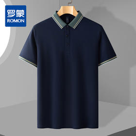 【含桑蚕丝】罗蒙夏季男士polo衫商务休闲百搭男士t恤短袖polo衫