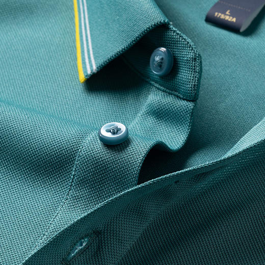 【撞色款】罗蒙男士提花领时尚polo衫男短袖男夏季薄款速干t恤男短袖 商品图10