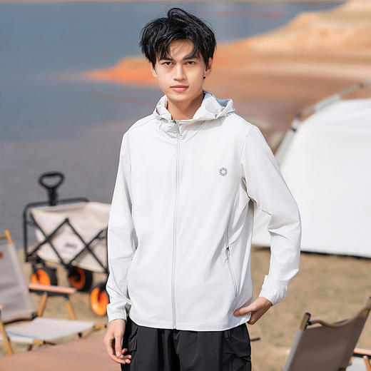 积能男女同款夏季防晒防紫外线冰丝防晒服情侣款户外运动弹力轻薄 商品图3