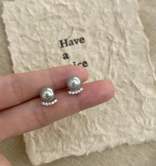 超美！！精致锆石珍珠高级感耳钉 商品图13