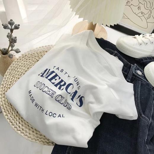 【捡漏价/69.9两件任选】新款御姐炸街上衣宽松潮流纯棉短袖t恤女夏季基础款打底衫短袖，宽松舒适，潮流纯棉。-ry 商品图10