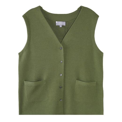 DWCC4200AN  山羊绒 东黎羊绒 女士精仿针织休闲时尚舒适V领系扣马甲 商品图1