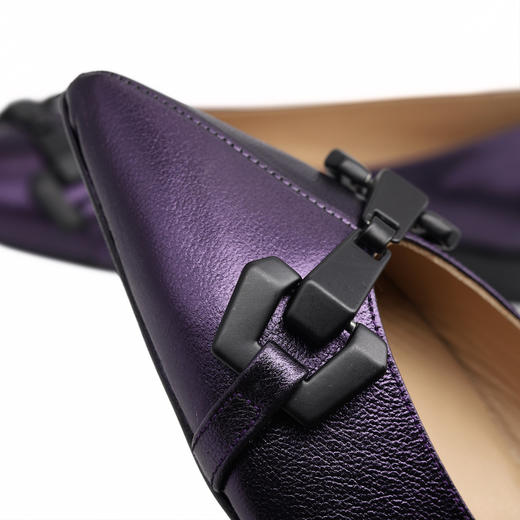 #限时特价#西班牙原产优雅舒适女款船鞋5703珠光紫 商品图9