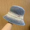 TZF-帽子女水洗做旧渐变色牛仔渔夫帽潮街头百搭素颜盆帽可折叠遮阳帽 商品缩略图6
