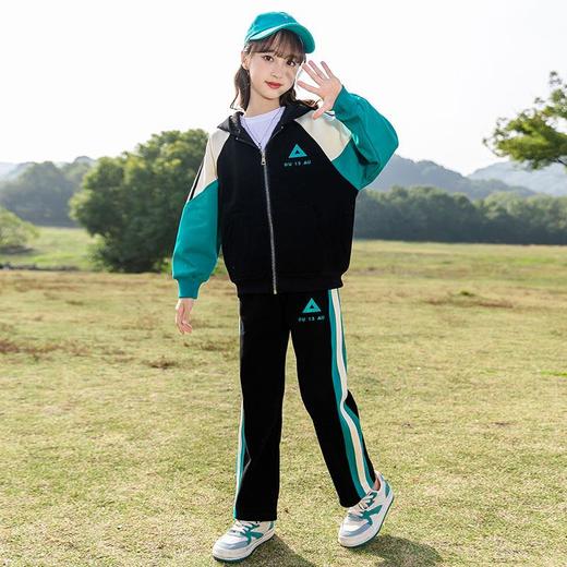 女童套装春秋2024新款儿童时尚洋气卫衣女孩休闲运动裤两件套潮 商品图2