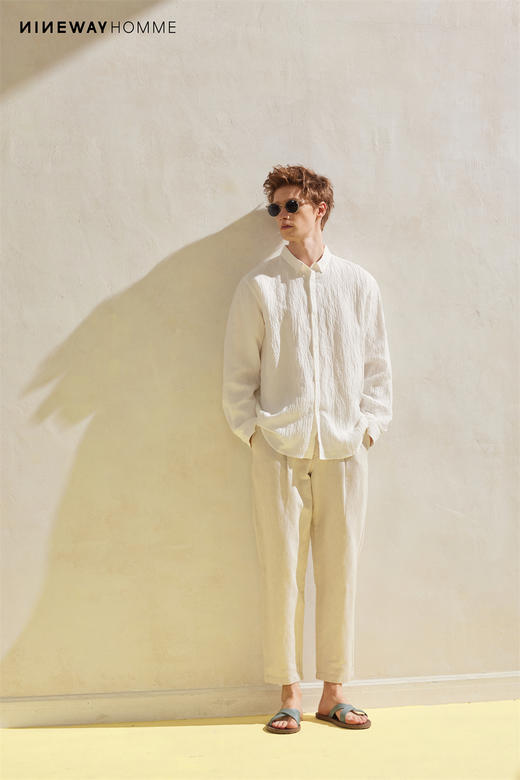 102039纯色质感长袖衬衣 商品图1