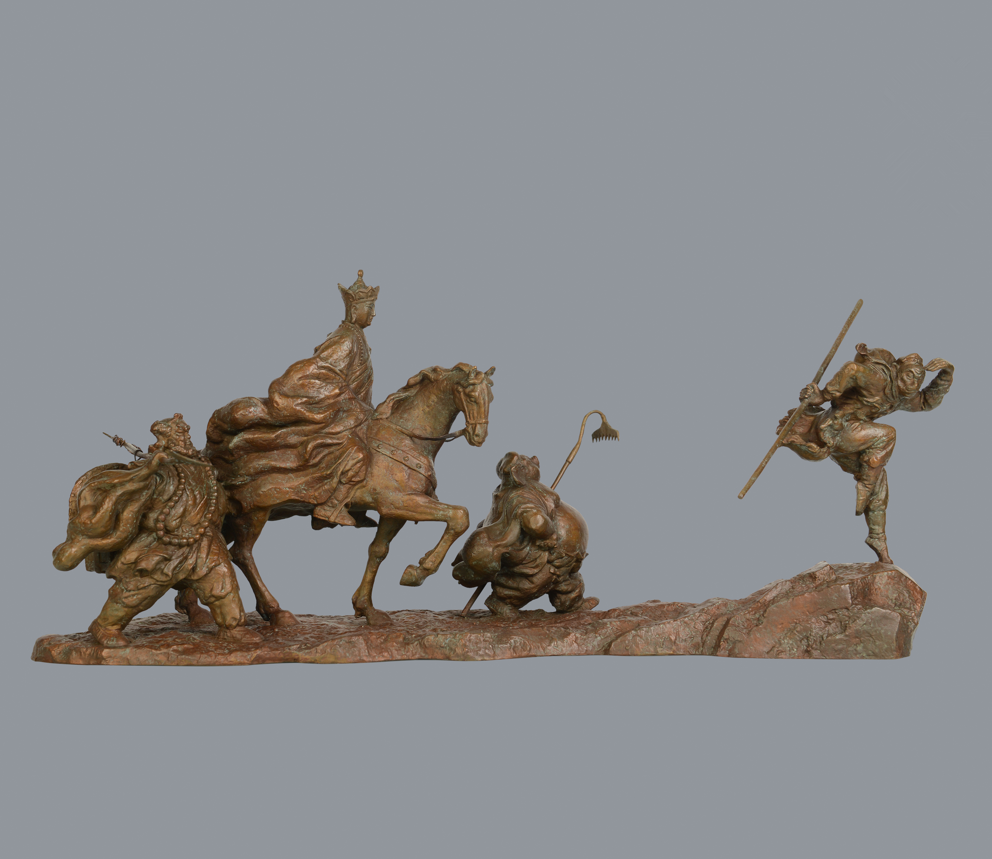 宇达青铜摆件 刘艺杰限量99版作品《西行记》艺术摆件  长69cm