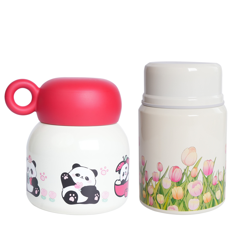 银耳姐姐 郁金香焖烧杯450ml  熊猫焖烧杯500ml  二选一