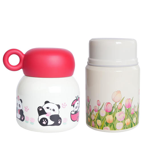 银耳姐姐 郁金香焖烧杯450ml  熊猫焖烧杯500ml  二选一 商品图0