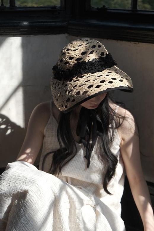 Kreuzzz 原色Margaret J.镂空复古草帽 商品图5