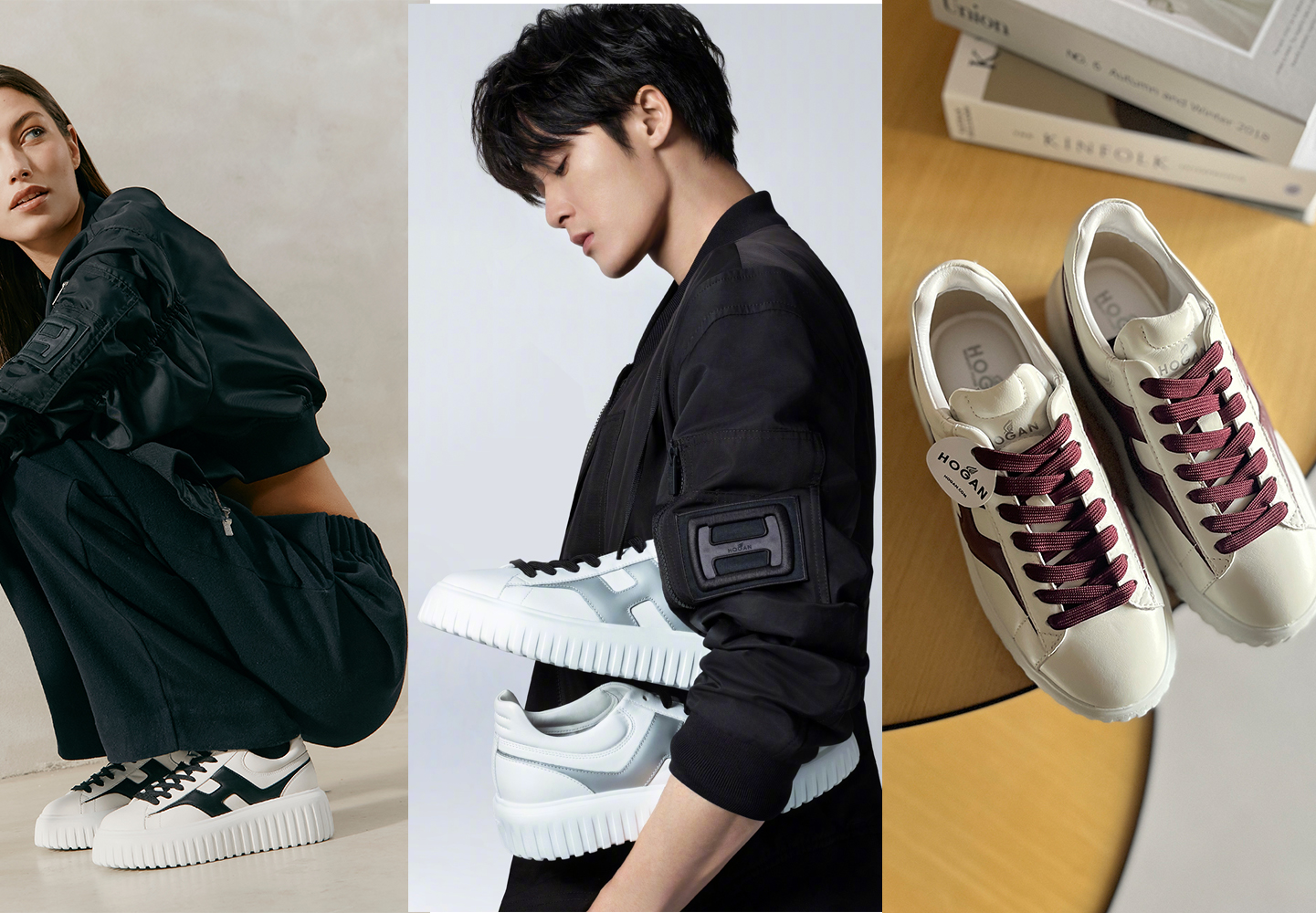 现货 THS 3.23-限时 霍根家 情侣款 巨巨巨轻便飞艇鞋 轻盈厚底运动鞋 3色 QZ078