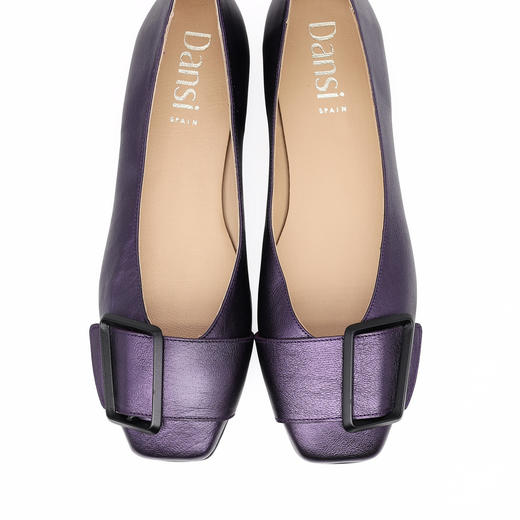 #限时特价#西班牙原产优雅舒适女款船鞋5721珠光紫 商品图5