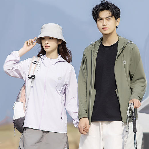 积能男女同款夏季防晒防紫外线冰丝防晒服情侣款户外运动弹力轻薄 商品图0