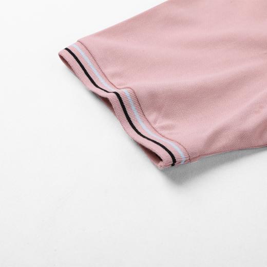 春夏新款  简约经典 浅蓝色撞色线条 刺绣小标 纯棉翻领短袖POLO衫 Z-11527 商品图6