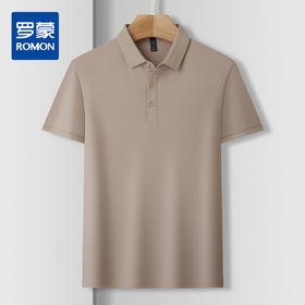【含桑蚕丝】罗蒙夏季休闲男士t恤短袖polo衫商务polo衫男短袖
