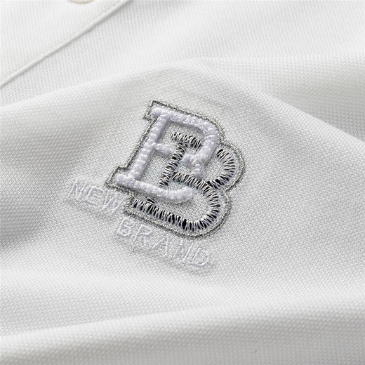 【含桑蚕丝】罗蒙男士珠片绣花polo衫男短袖夏季运动t恤男短袖t恤男 商品图11