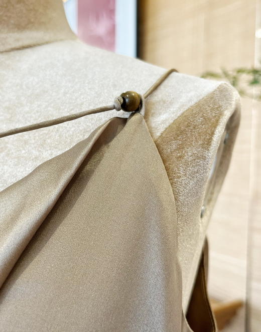 【雾境定制】兰亭风月系列压纹醋酸两穿吊带 3204031 商品图2