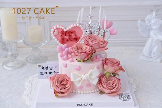 1027CAKE | 卡布奇诺鲜花主题蛋糕  仙女蛋糕  蝴蝶结  烛台 商品图0