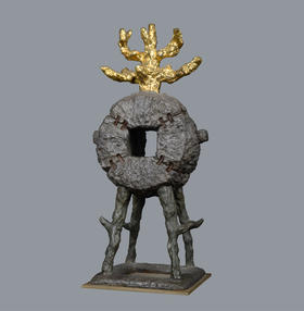 宇达青铜摆件 潘松限量99版作品《鼓》艺术摆件  鼓34.5cm