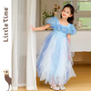 littletime女童连衣裙2024春夏新款短袖中大儿童洋气泡泡袖公主裙 商品缩略图0