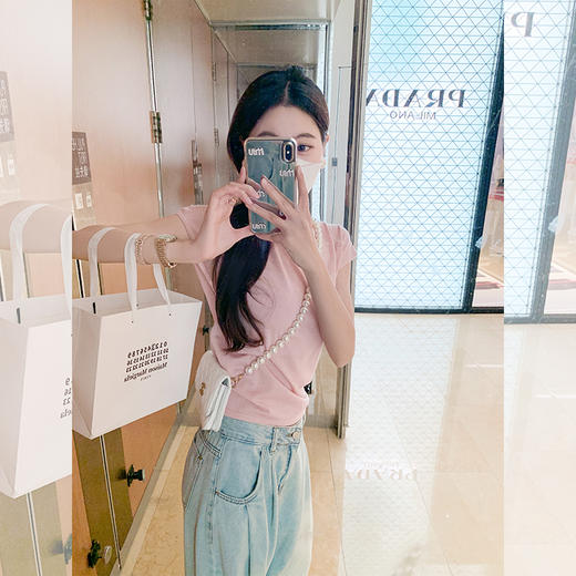 <曾小咸推荐>【百搭策略】4色针织T恤 商品图4