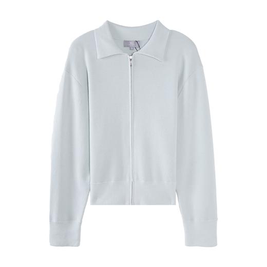 东黎 •  山羊绒女士春季精仿翻领拉链长袖开衫 4197 商品图7