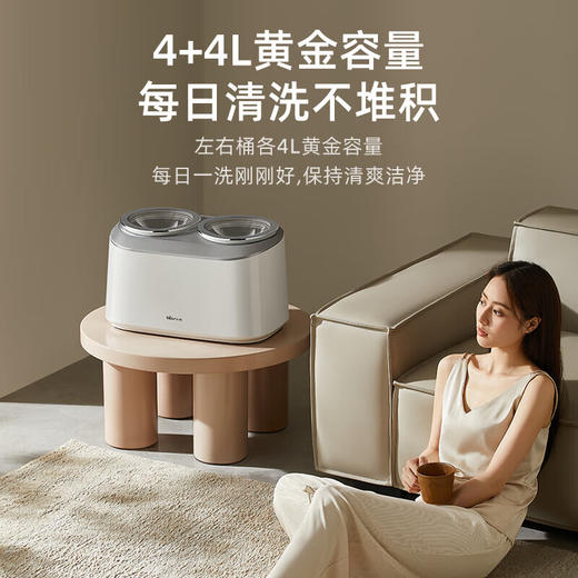 小熊（Bear）全自动双舱洗衣机 家用迷你内衣内裤清洗机 专用洗袜神器婴儿洗脱一体高温洗衣机分桶清洗 商品图6