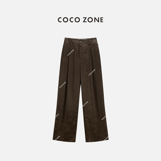 COCO ZONE2024春季高级感直筒裤时尚百搭休闲阔腿裤24C10366 商品图0
