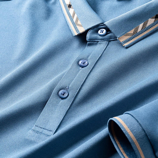 【撞色领】罗蒙男士提孔双面领polo衫男短袖男夏季薄款速干t恤男短袖 商品图10