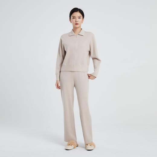 东黎 •  山羊绒女士春季精仿翻领拉链长袖开衫 4197 商品图3