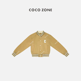 COCO ZONE2024字母印花棒球服外套立领单排扣气质上衣CC2A0391