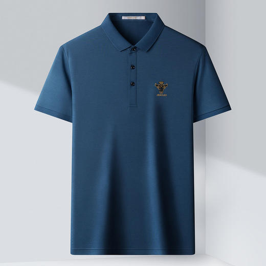 【含桑蚕丝莫代尔】罗蒙男士商务polo衫男短袖t恤男夏季冰丝t恤男 商品图2